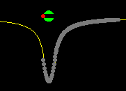 effect of curved 1D space on matter