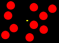 multiple particle center of mass