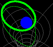space-matter interaction in 2D
